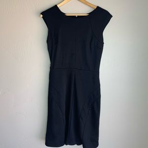 Black Boat Neck Dress